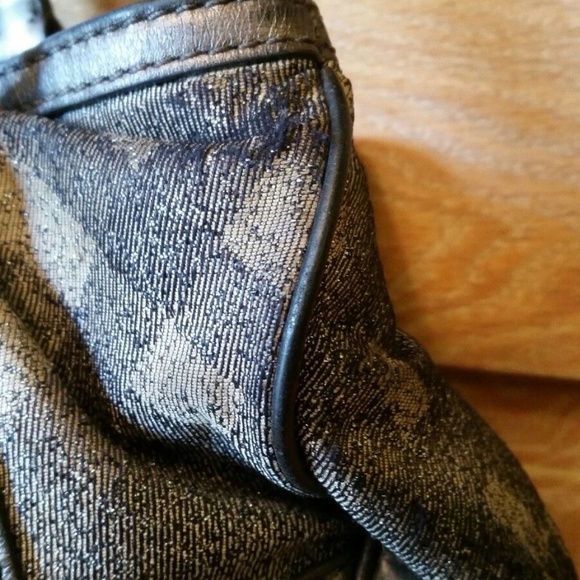 BURBERRY Shimmer Beat Check Lowry Tote Bag Auth - Picture 3 of 8